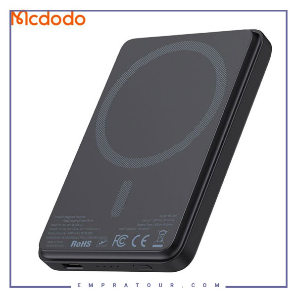 پاوربانک مگنتی مگ سیف 15 وات 5000 مک دودو Mcdodo Mini Magnetic Power Bank MC-395