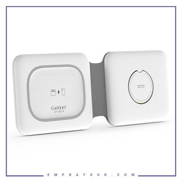 شارژر وایرلس 3 کاره ارلدم Earldom Magnetic Wireless Charger ET-WC19