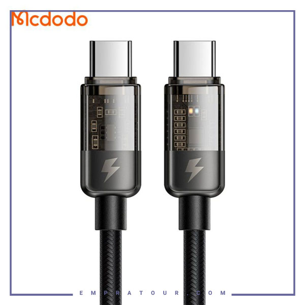 کابل شارژ دوسر تایپ سی قطع کن دار 100 وات مک دودو Mcdodo Auto Power Off Type-C To Type-C Cable CA-2840