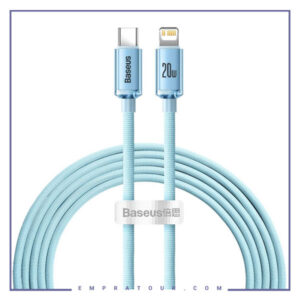 کابل شارژ تایپ سی به لایتنینگ 20 وات بیسوس Baseus Crystal Shine Data Cable CAJY000301