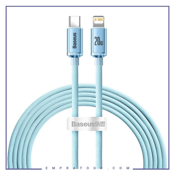 کابل شارژ تایپ سی به لایتنینگ 20 وات بیسوس Baseus Crystal Shine Data Cable CAJY000301