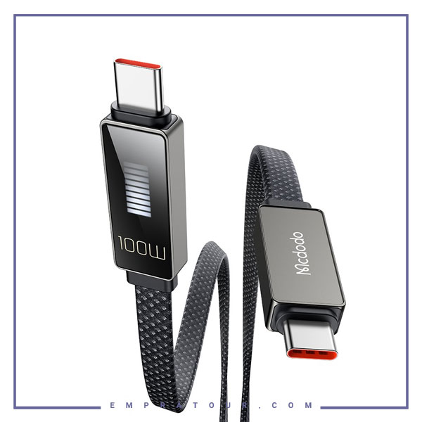 کابل شارژ تایپ سی به تایپ سی 1.2 متر مک دودو Mcdodo PD100W Led Rhythm CA-447