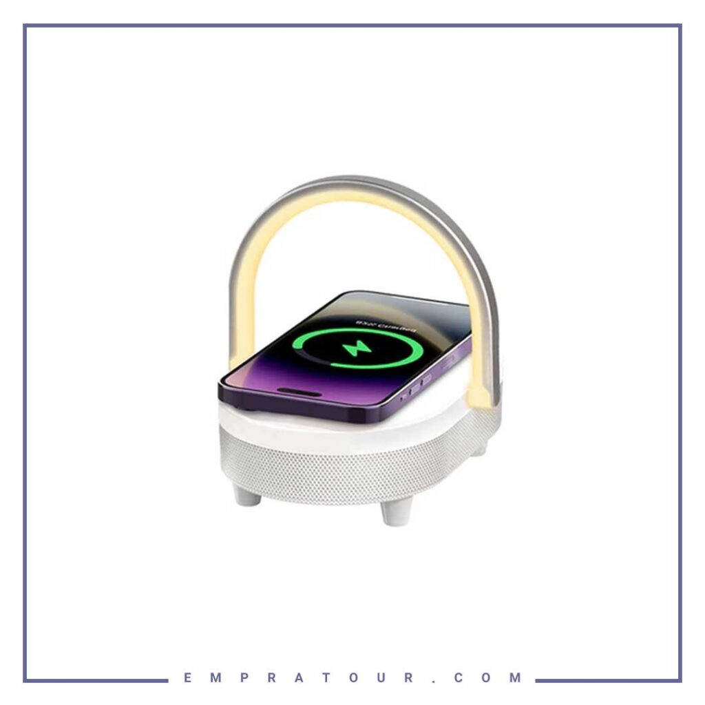 اسپیکر و شارژر بیسیم 4 در 1 رسی Recci RLS-L16 4-in-1 Speaker and Wireless Charger 15W