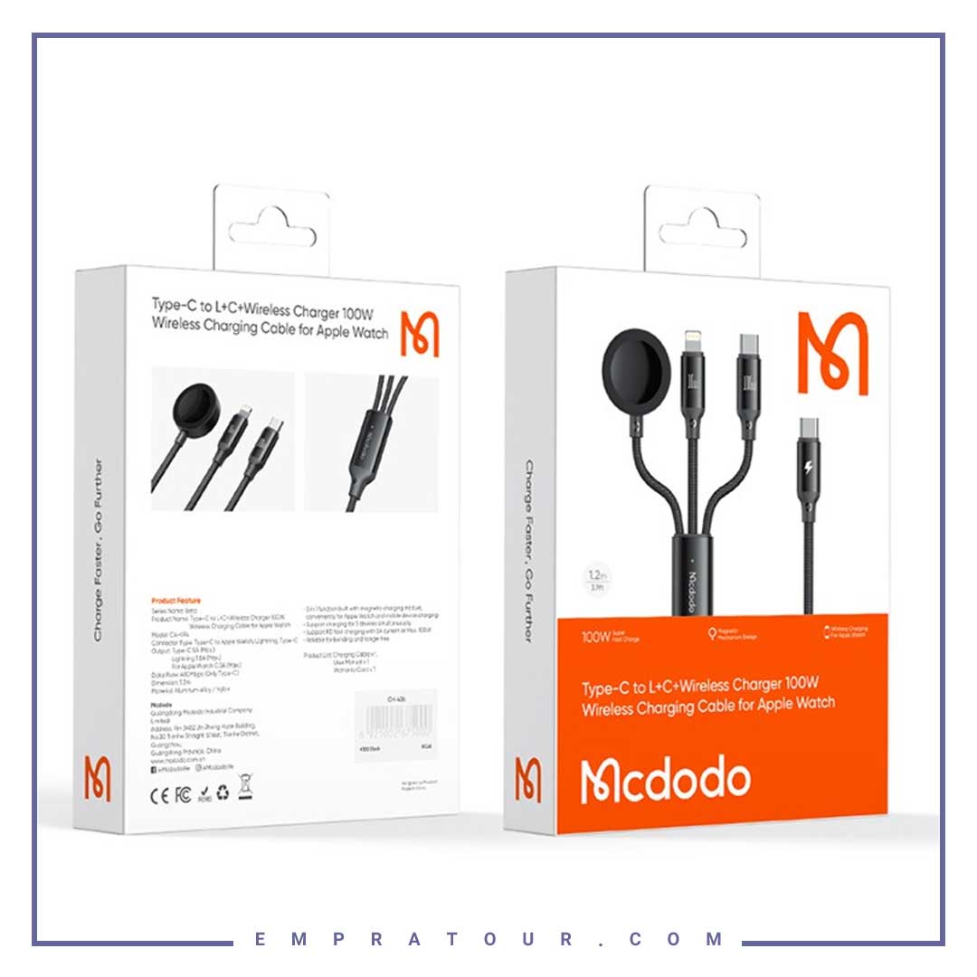 کابل شارژ 100 وات 3در1 مکدودو Mcdodo CA-494