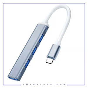 هاب چهار پورت تایپ سی کوتسی Coteetci 4in1 4 port usb2.0*3 usb3.0*1 HUB 83005-GY