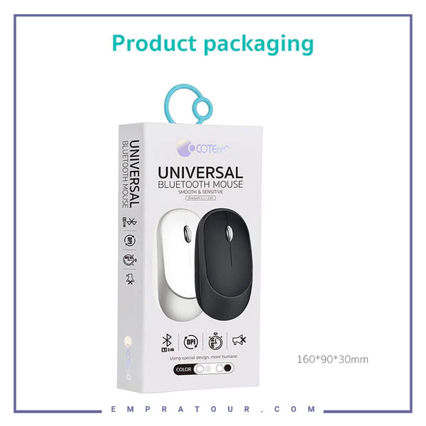 موس بی سیم دو حالته Coteci Universal Bluetooth Mouse 84001