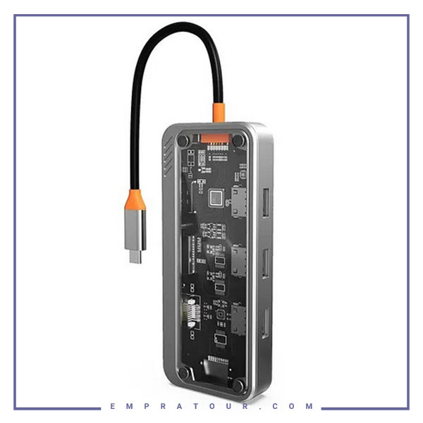 هاب 10 پورت تایپ سی کوتسی Coteci 10in1 Multifunctional Docking Station 16013