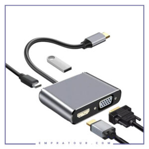هاب 4 پورت تایپ سی کوتسی Coteci UCB-C To HDMI Multiport Adapter 83013