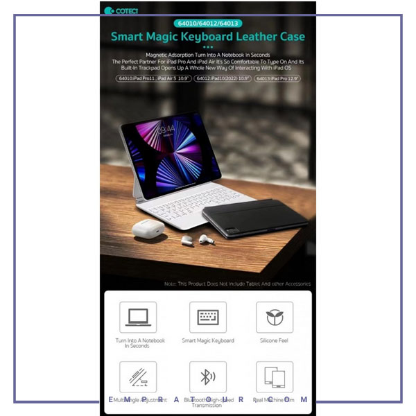 کیبورد مگنتی آیپد  Ipad PRO 11  کد 61010