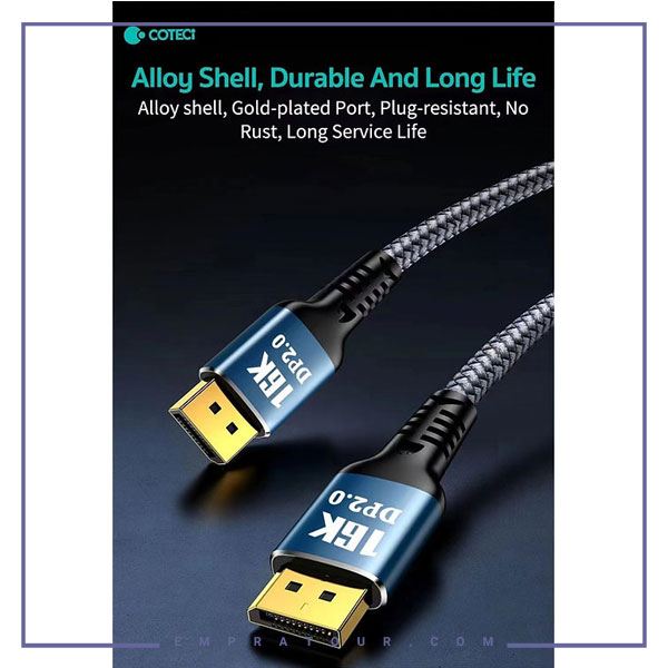 کابل DP به DP کوتسی 2 متری Displayport 16K 87403