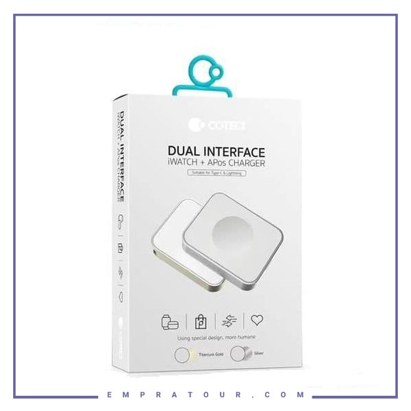 شارژ اپل واچ و ایرپاد کوتسی Coteci Dual Interface for Apple Watch and Airpods Wireless Charger 26005