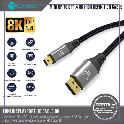 کابل DP به Mini DP کوتسی 2 متر 87401