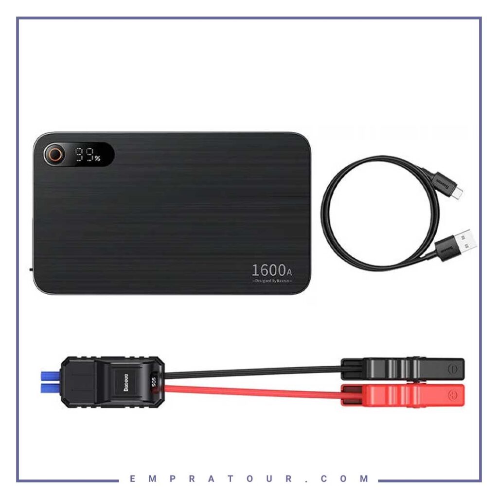 پاوربانک و جامپ استارتر خودرو 16000 میلی آمپر بیسوس Baseus Super Energy Pro CGNL070001