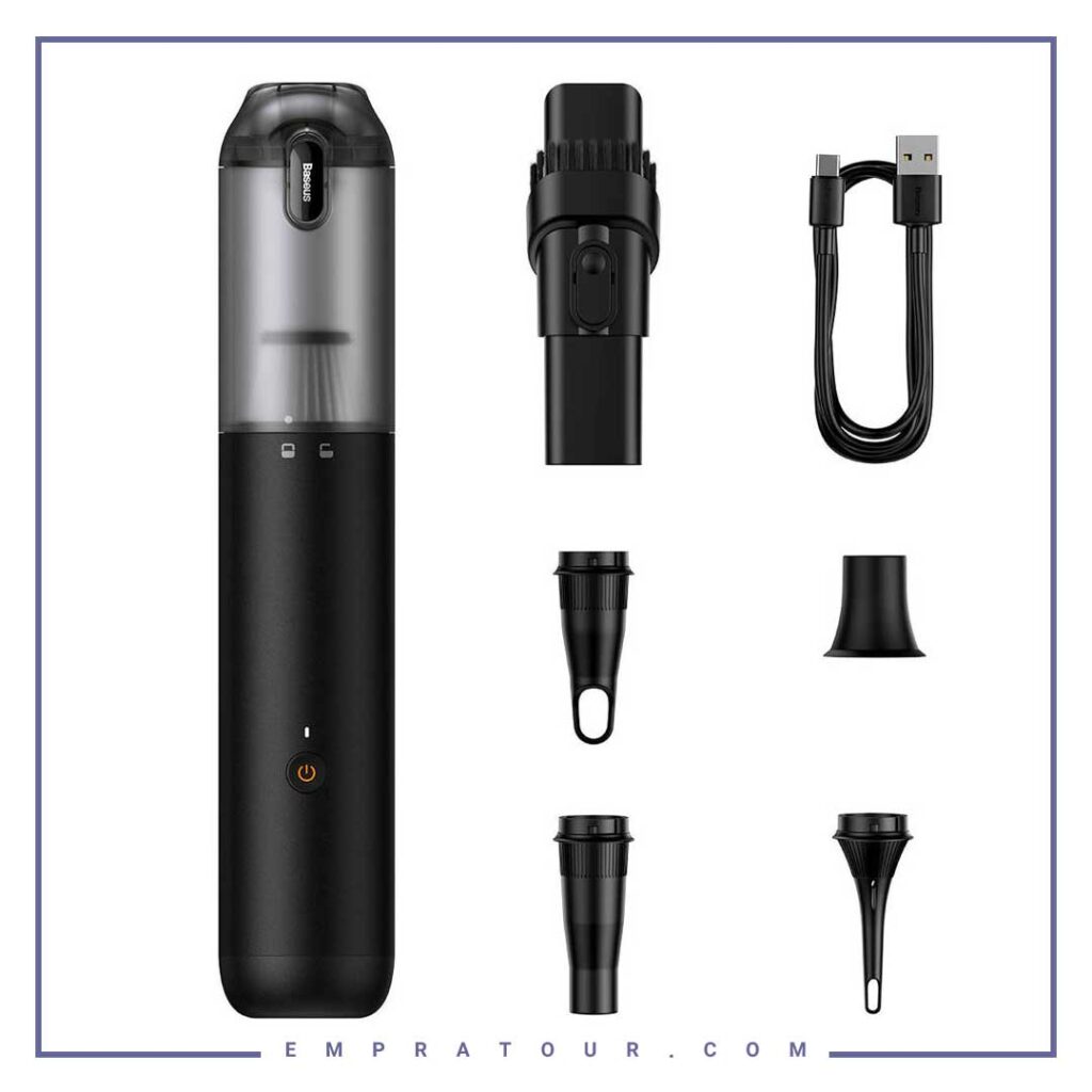 جارو شارژی چند منظوره بیسوس مدل Baseus A3 Lite Cordless Car Vacuum Cleaner Compressor Blower VCAQ050001