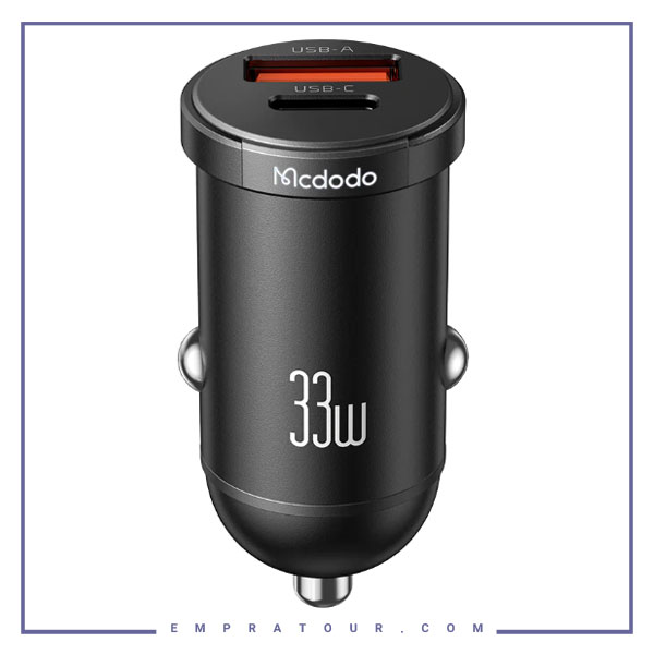 شارژر فندکی 2 پورت 33 وات مک دودو Mcdodo PD33W 1C1U LED Fast Car Charger CC-232
