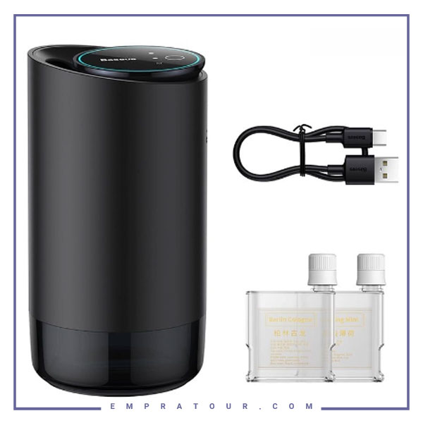 دستگاه خوشبوکننده هوا ماشین بیسوس Baseus Wisdom Car Smart Dual-Port Atomized Aromatherapy Diffuser CNZX050001