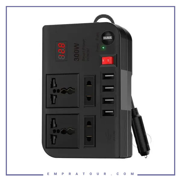 پاور اینورتر فندکی 300 وات ماشین گرین لاین Spark 3 Power Inverter 300W GNSPOW300W