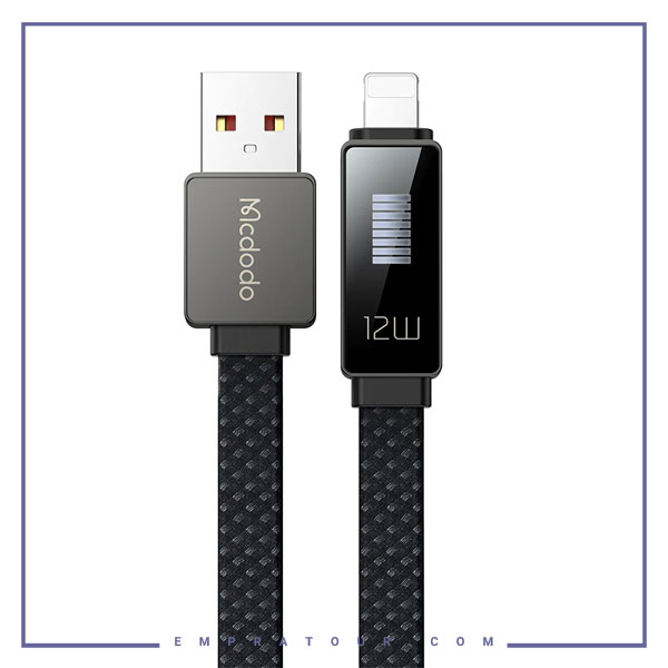 کابل شارژ لایتنینگ 1.2 متر مک دودو Mcdodo LED Rhythm Data Cable CA-497