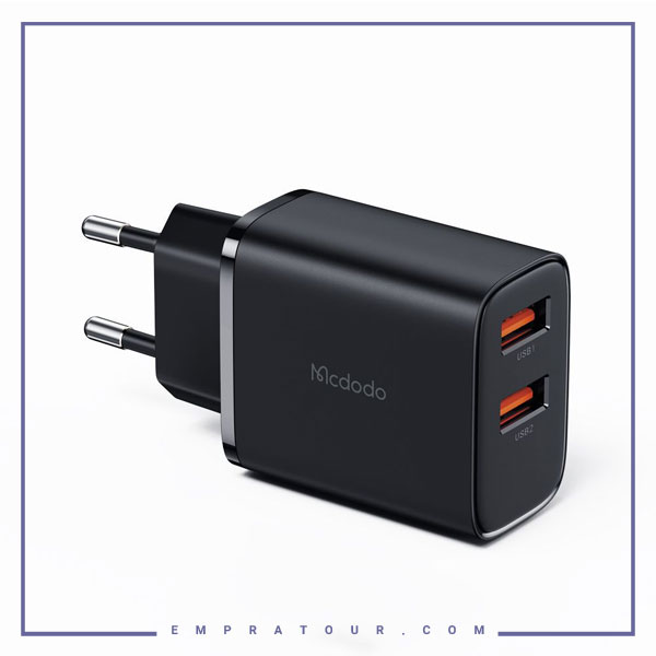 آداپتور شارژ دو پورت 12 وات مک دودو Mcdodo 12W Wall Charger CH-507