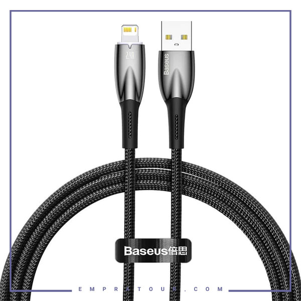 کابل شارژ لایتنینگ 1 متر بیسوس Baseus Glimmer Fast Charging Data Cable CADH000201