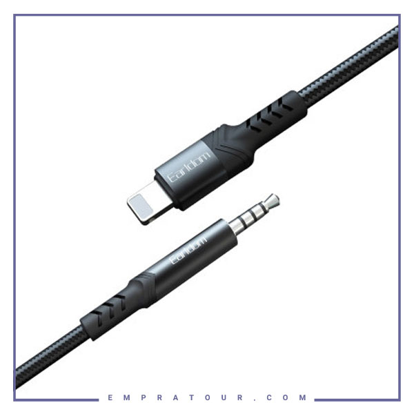 کابل تبدیل جک 3.5میلی‌متری به لایتنینگ ارلدم  Earldom Lightning To 3.5mm Aux Cable AUX39