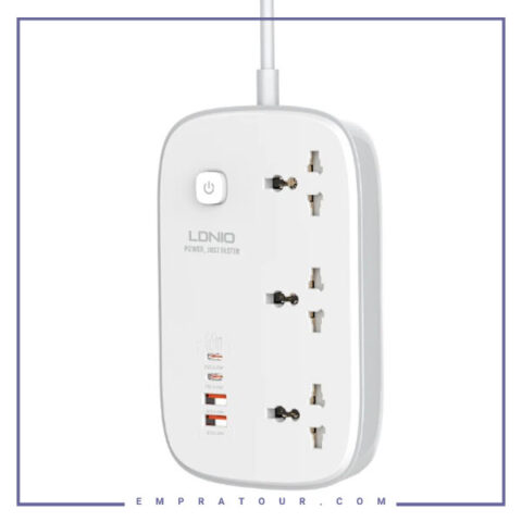 چند راهی برق 3250 وات الدینیو LDNIO 65W Smart Guard Power Strip SC3416