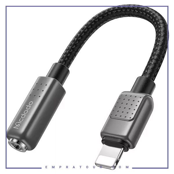 تبدیل لایتنینگ به جک 3.5 میلی متری مک دودو Mcdodo Lightning To DC3.5MM Female Digital Audio Cable CA-501