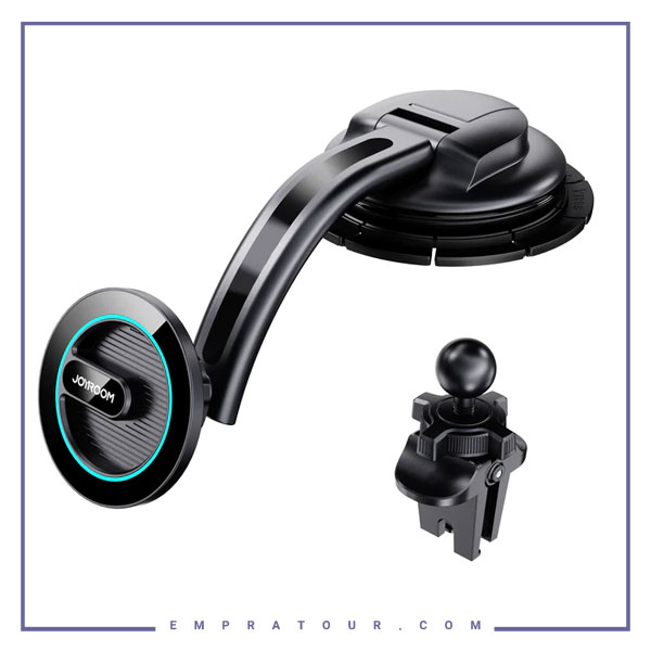 هولدر مگنتی دوکاره دریچه کولر و رو داشبوردی جویروم Joyroom Magnetic Car Phone Mount JR-ZS366-W