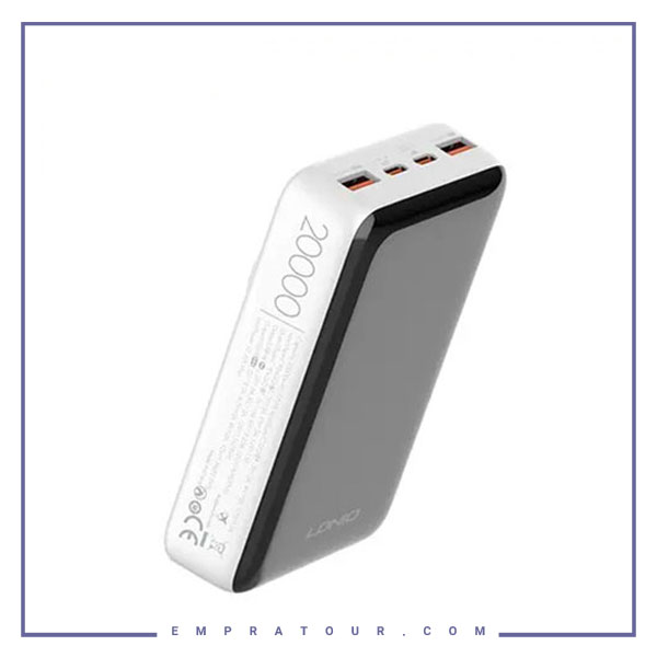 پاوربانک مگنتی 22.5 وات 20000 الدینیو LDNIO Magnetic Wireless Power Bank PQ18