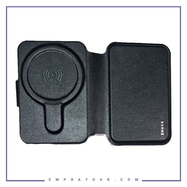 پاوربانک مگنتی 5000 و جاکارتی ژوس Zhuse Card Bag Wireless Power Bank ZS-PB-036
