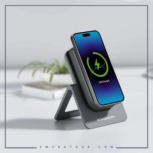 پاوربانک وایرلس و استند پاورولوژی PPBCHA21GY