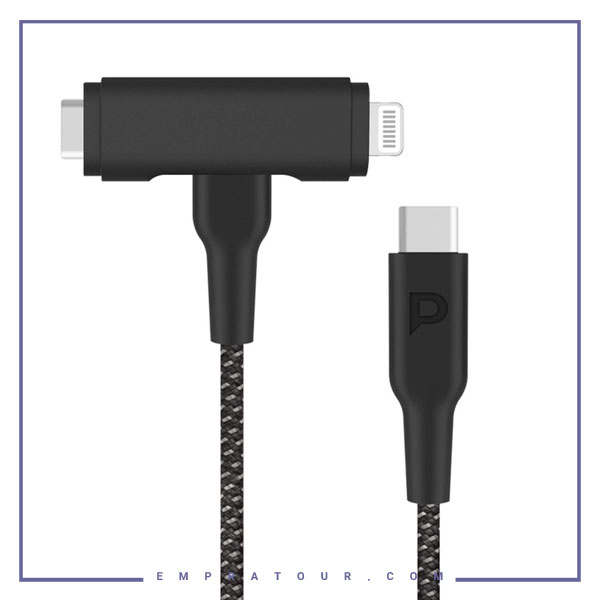 کابل دو سر 60 واتی پاورولوژی Braided Data Cable PCAB007BK