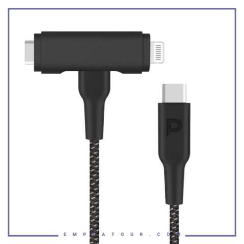 کابل دو سر 60 واتی پاورولوژی Powerology Braided Data Cable PCAB007BK