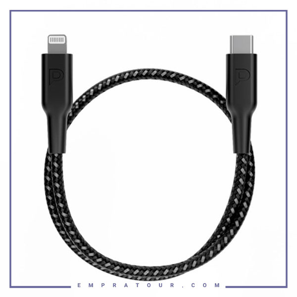 کابل تایپ سی به لایتنینگ 30 سانتی پاورولوژی Powerology Type-C To lightning PD Data Cable PCAB006BK