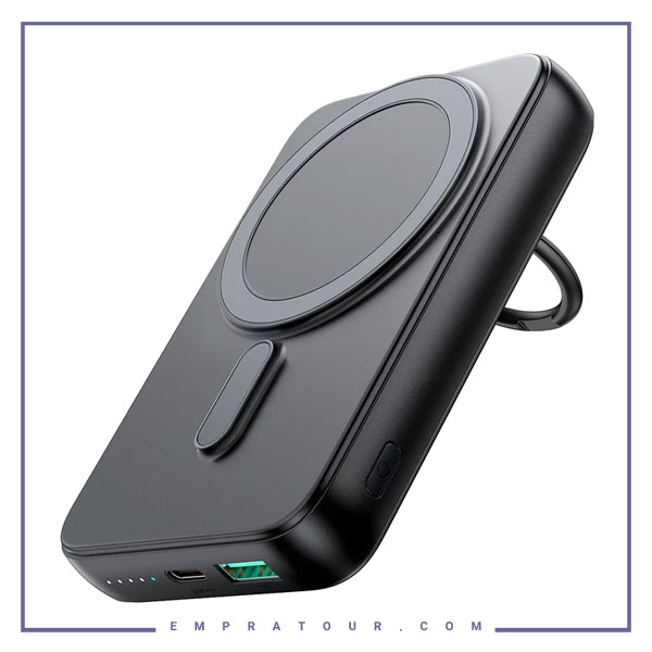 پاوربانک مگنتی وایرلس 10000 جویروم Joyroom Mini Magnetic Wireless Power Bank JR-W050