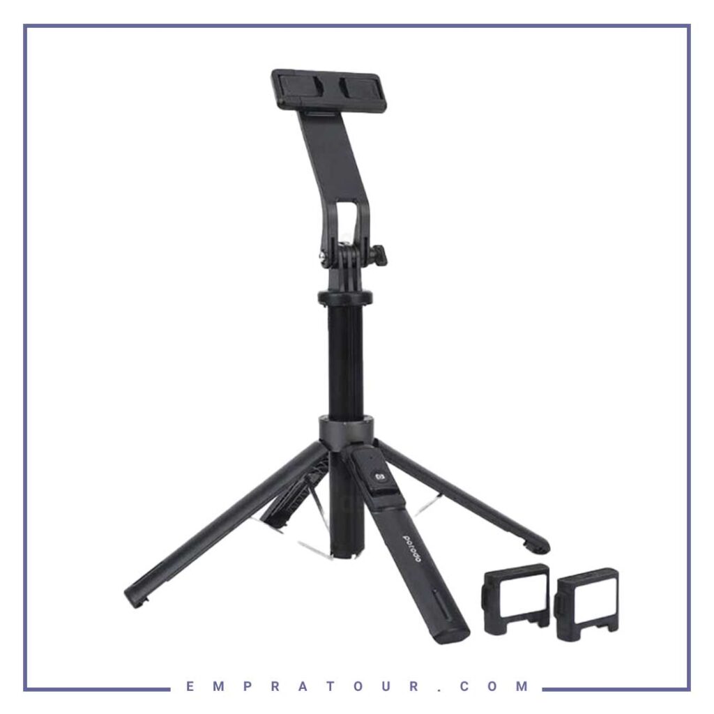 مونوپاد و سه پایه شاتر دار پرودو Porodo Dual Lighting Selfie Stick PD-SLSTL