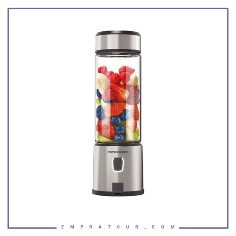 مخلوط کن شارژی 6 تیغه پاورولوژی Powerology 6 Blades Portable and Rechargeable Juicer and Blender P6BPJBK