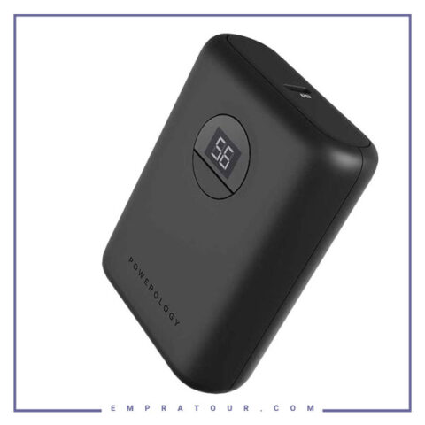پاوربانک 20 وات 10000 با کابل پاورولوژی Powerology Ultra-Compact PD Power Bank PPBCHA04