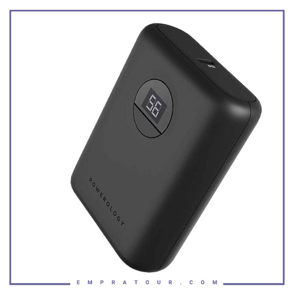 پاوربانک 20 وات 10000 با کابل پاورولوژی Powerology Ultra-Compact PD Power Bank PPBCHA04