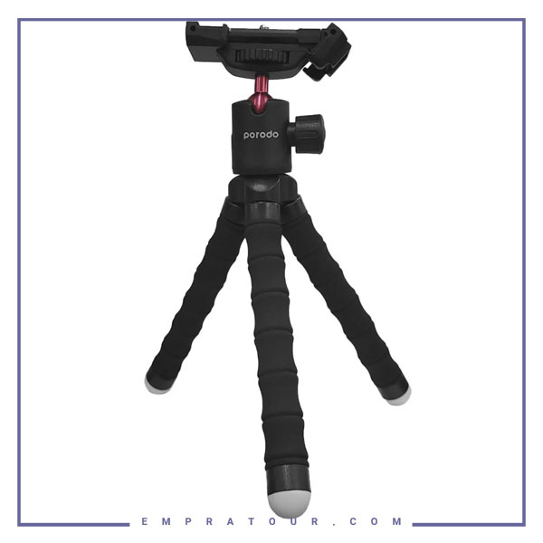 سه پایه دوربین و موبایل با پایه منعطف پرودو Porodo Flexible Versatile Tripod PD-TRPH-BK