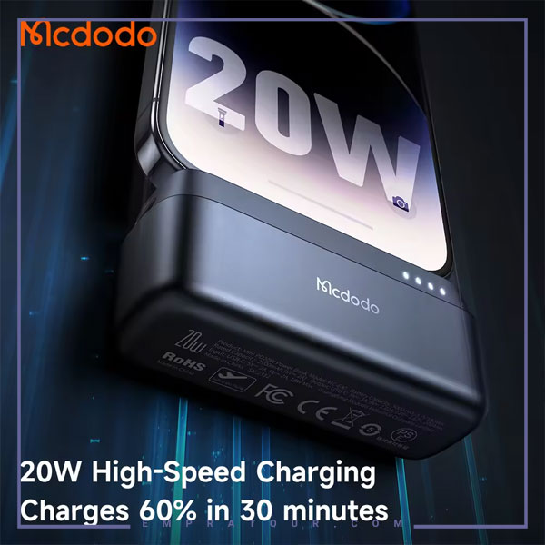 پاوربانک با سوکت لایتنینگ 5000 مک دودو MC-628