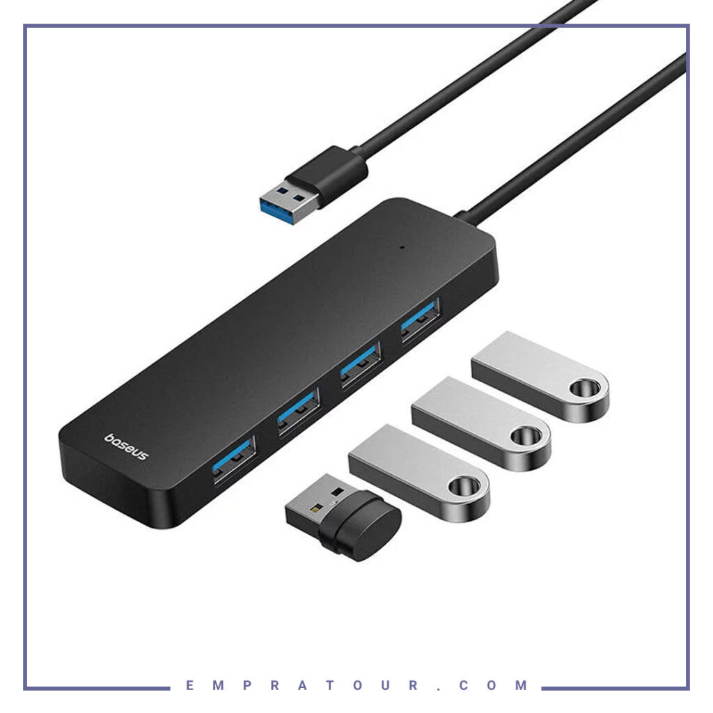 هاب USB چهار پورت بیسوس Baseus USB Hub UltraJoy Series Lite 4-Port B0005280B111-01