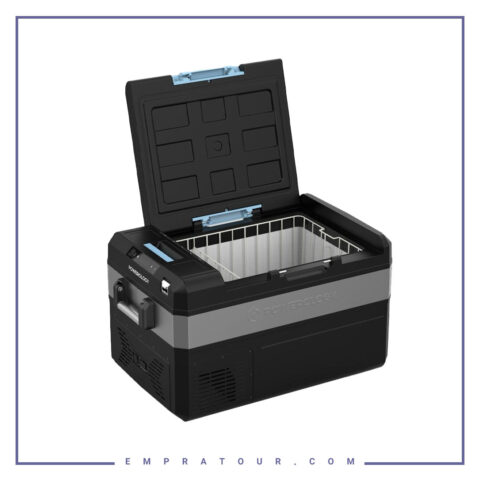 یخچال و فریزر شارژی مسافرتی 55لیتری پاورولوژی Powerology Smart Solar Recharge Fridge And Freezer 55L PPFA55LBK