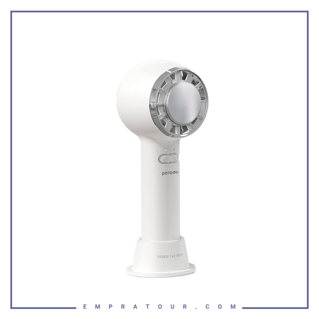 پنکه دستی و کمپرسور سرد پرودو Porodo Lifestyle Portable Handheld Turbo Fan With Cold Compress PD-LSHCCF