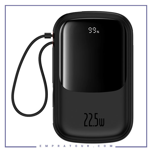 پاوربانک 22.5 وات 20000 با کابل تایپ سی بیسوس Baseus QPOW Pro Plus Power Bank P10067102112