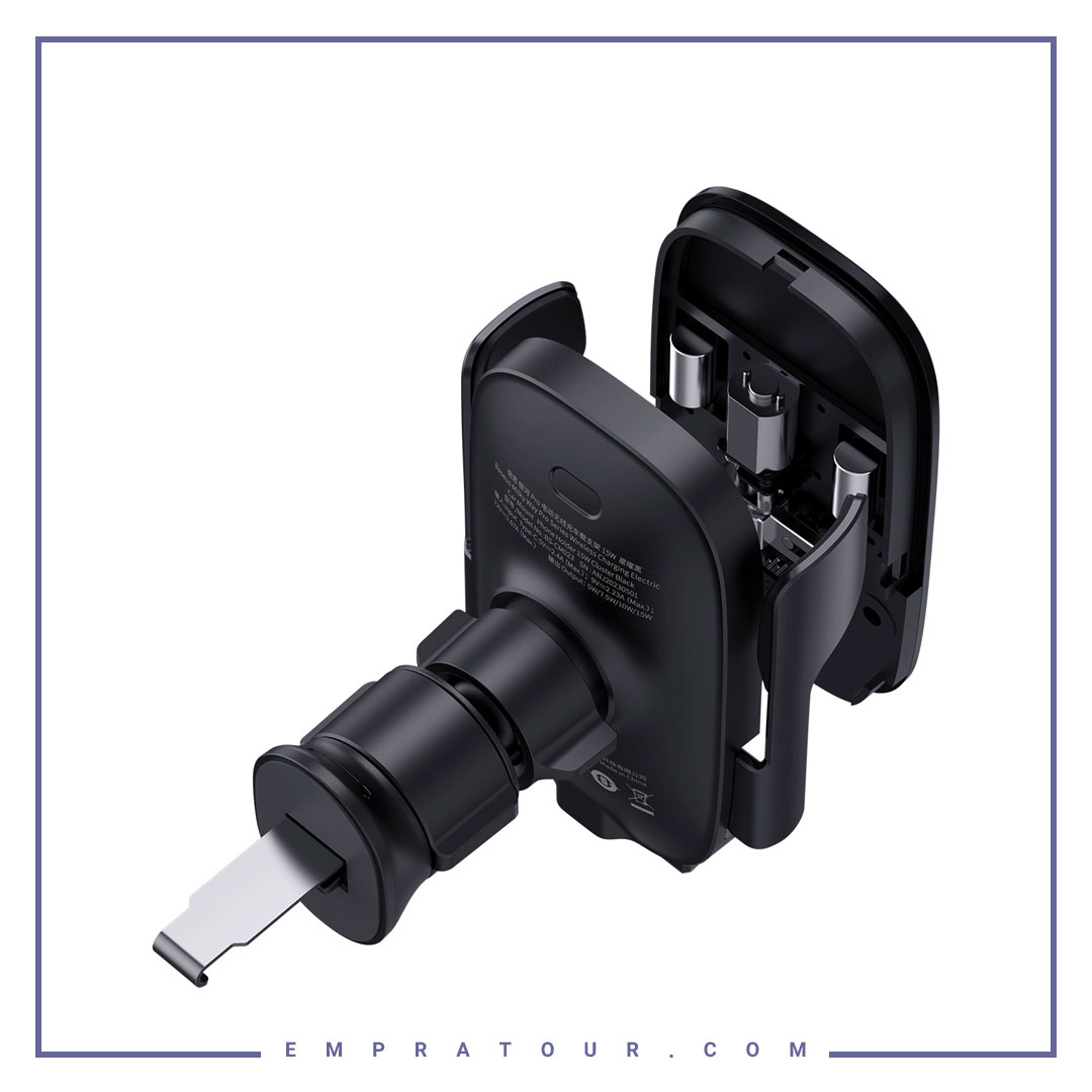 پایه نگهدارنده آهنربایی و شارژر بی سیم گوشی موبایل بیسوس bs-CW01-01