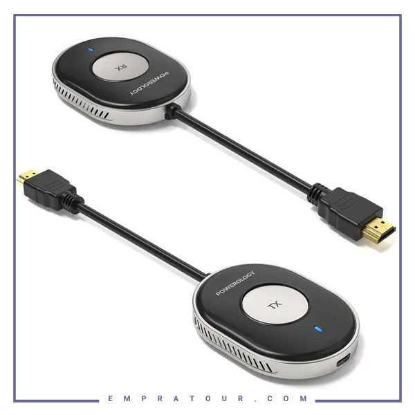 دانگل انتقال تصویر بی سیم HDMI پاورولوژی Powerology Wireless HDMI Direct Mobile Streaming PHDMTRBK