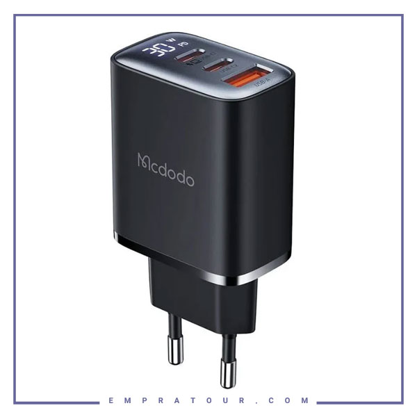 آداپتور شارژ 3 پورت 30 وات مک دودو Mcdodo Digital Display Fast Charge CH-2180