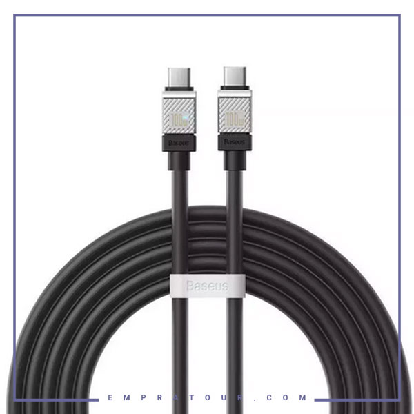 کابل شارژ تایپ سی به تایپ سی 2 متر بیسوس Baseus CoolPlay Series Cable 100W Type-C to Type-C CAKW000301