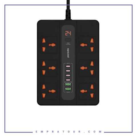 چند راهی برق پرودو PORODO Multi-Port Super Hub PD-FWCH009